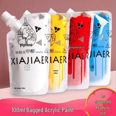Chagall 100ML Nachfüllbarer Acrylfarbbeutel für DIY Gips puppenmalerei Anfänger