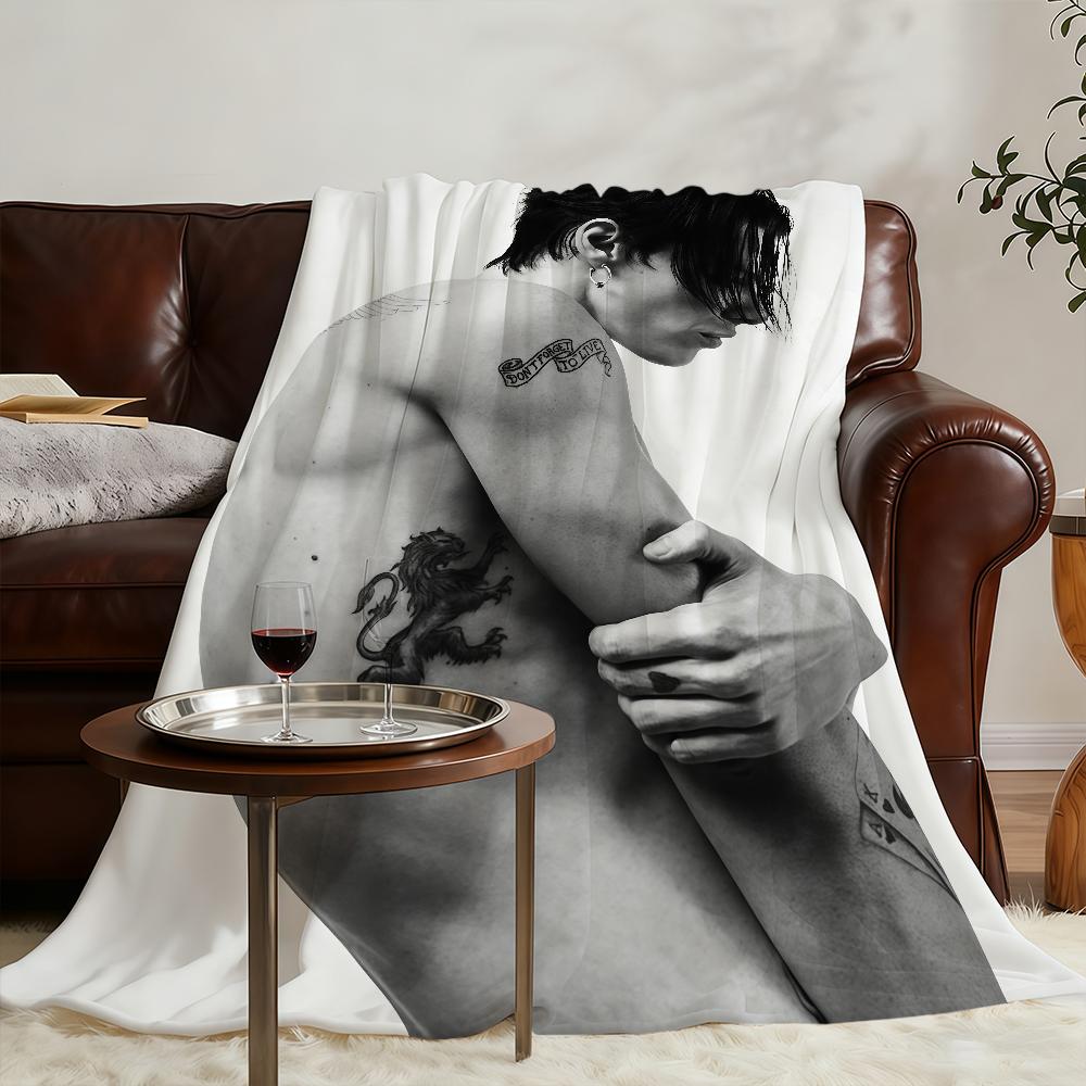 English Singer Y-YUNGBLUDS-ES Idols Blanket Soft Warm Furry Throw Super Kids Toys Bed Sofa Car Cradle