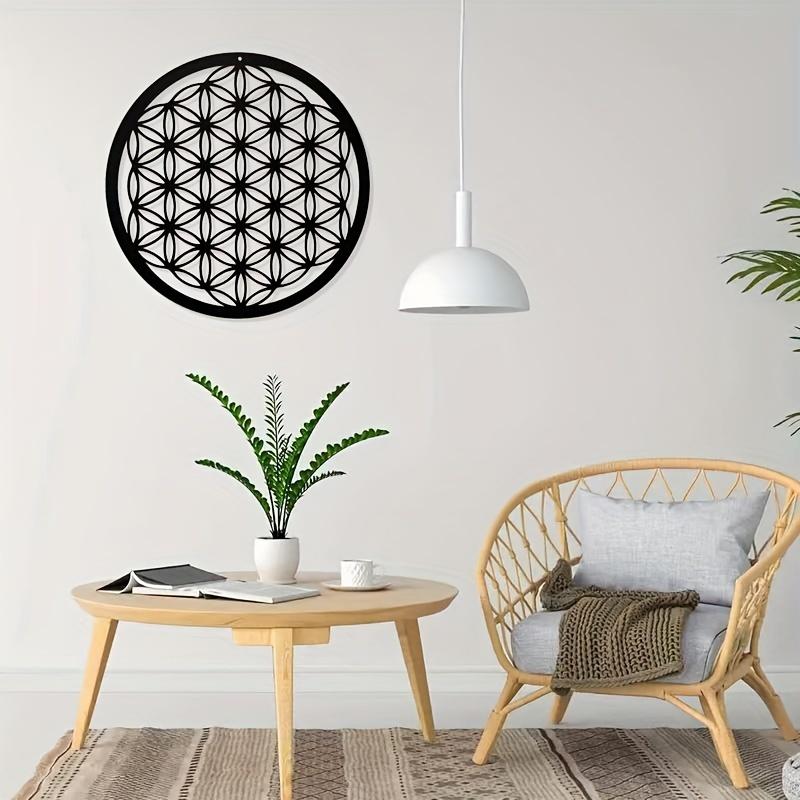 Life Flower Handcrafted Religious Metal Wall Art for Kids Room Kindergarten Living Room Nursery Sticker Mural Halloween Christmas New Year Gift