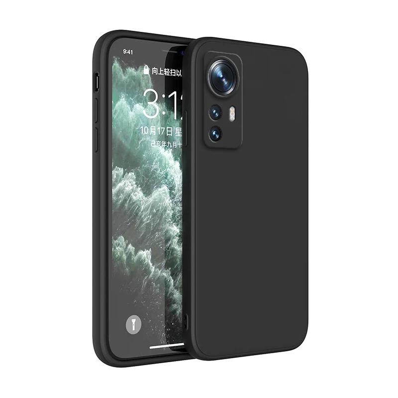 Luxury Cases for Xiaomi 12 12S 12T Pro Mi 13 14 15 Ultra Soft Square Matte Silicone 14Tpro Thin Lens Protection Original Case