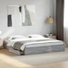 VidaXL Bed Frame and Drawers Sonoma Grey 200x200cm Engineered Wood, Bed, Storage Bed, Double Bed Frame, Bed 3280634