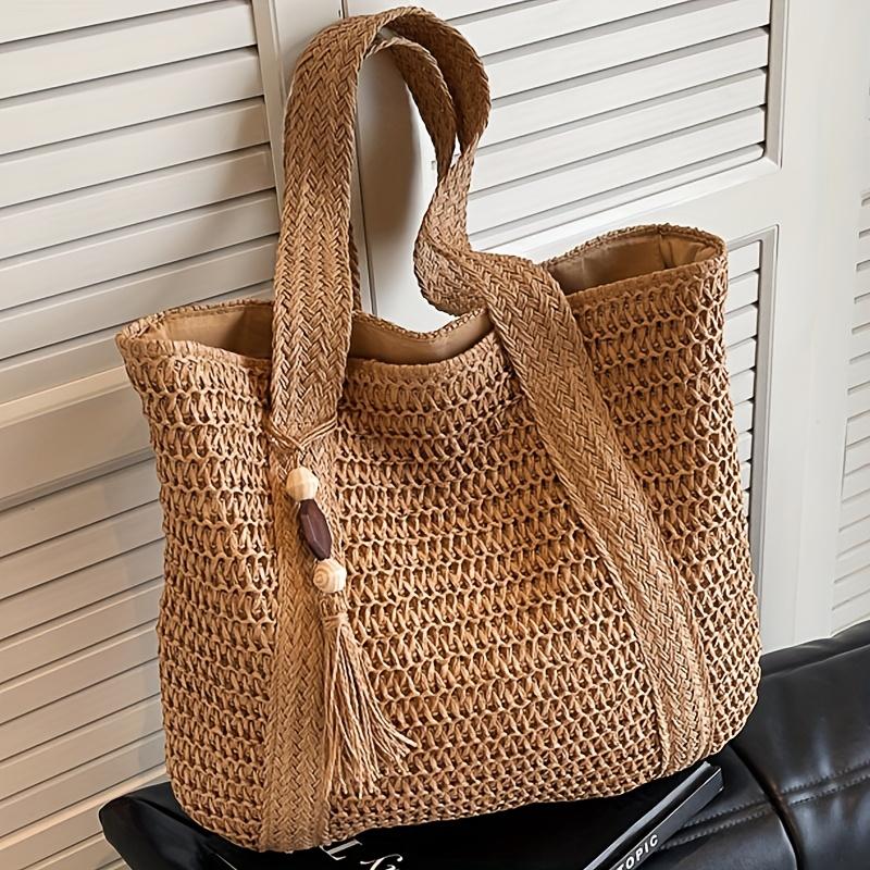 New women's straw shoulder bag tote bag
