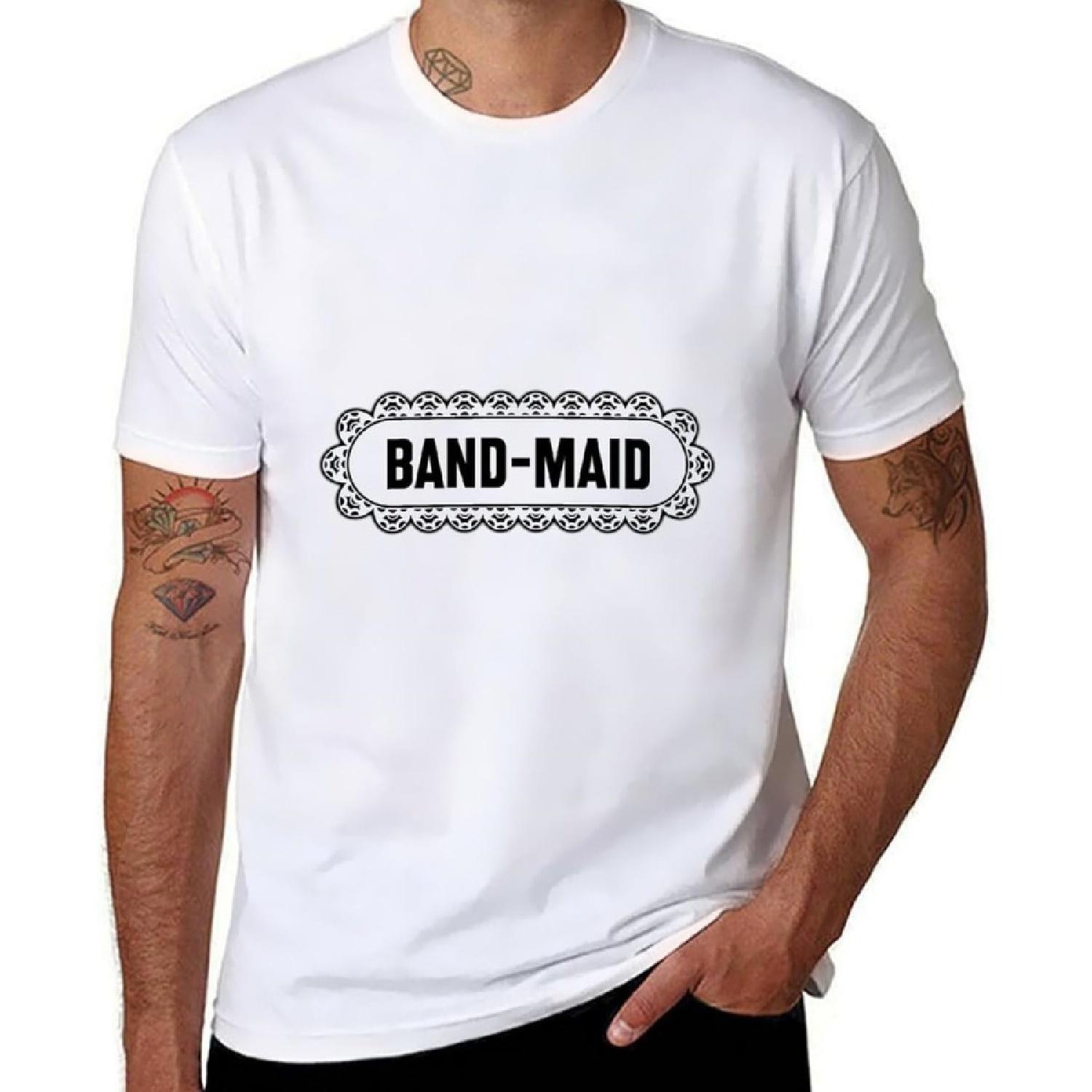 Men s T-Shirt Fashion Band Maid T Shirts Unisex Duplex Printing Tees(2) S