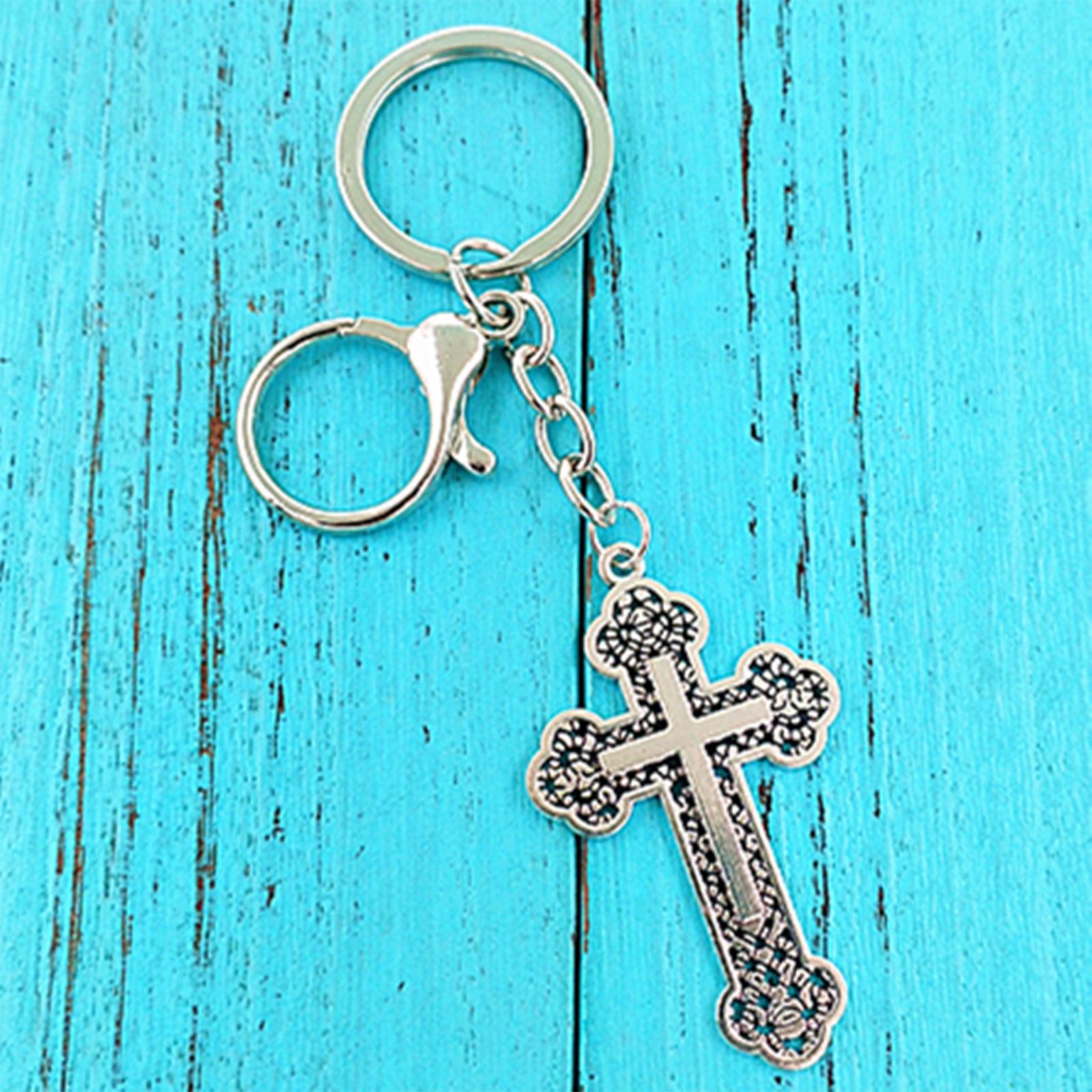 Ретро брелок-крест из сплава One Size