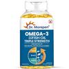 Dr. Morepen Omega-3 Fish Oil (60 Capsules) | 1250mg Triple Strength Fish Oil Softgel Capsules (450mg EPA & 300mg DHA) | For Joint & Heart Health
