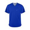 Men's Fashion V-Neck Short Sleeve Work Uniform Top for Caregivers Daily Wear