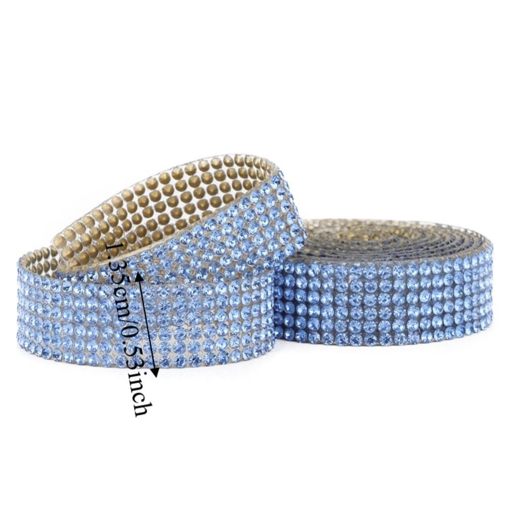 1pcs 6 Rows Crystal Mesh Trim Hot Melt Adhesive Rhinestone Banding DIY Arts Crafts