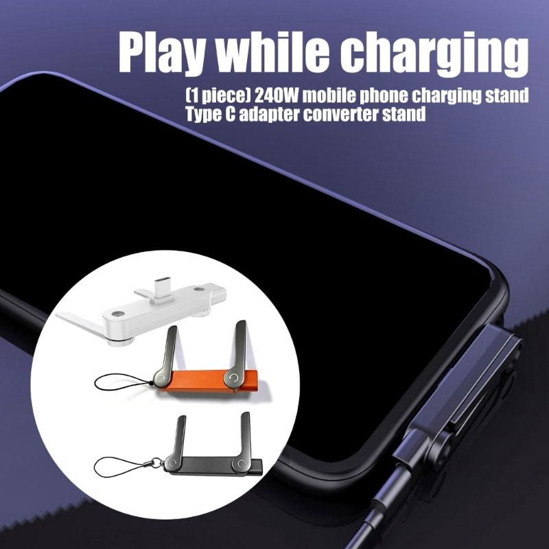 Supporto per Telefono a Ricarica Rapida da 240W con Connettori Tipo C per Telefoni e Tablet Durabilità Supporto Rastrelliera per Smartphone in ABS