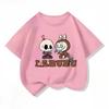 Sommer Søt Labubu Tegneserie Print Barn T-skjorte Kawaii Topp Barn Tee Gutter Jenter T-skjorte Morsomme Klær