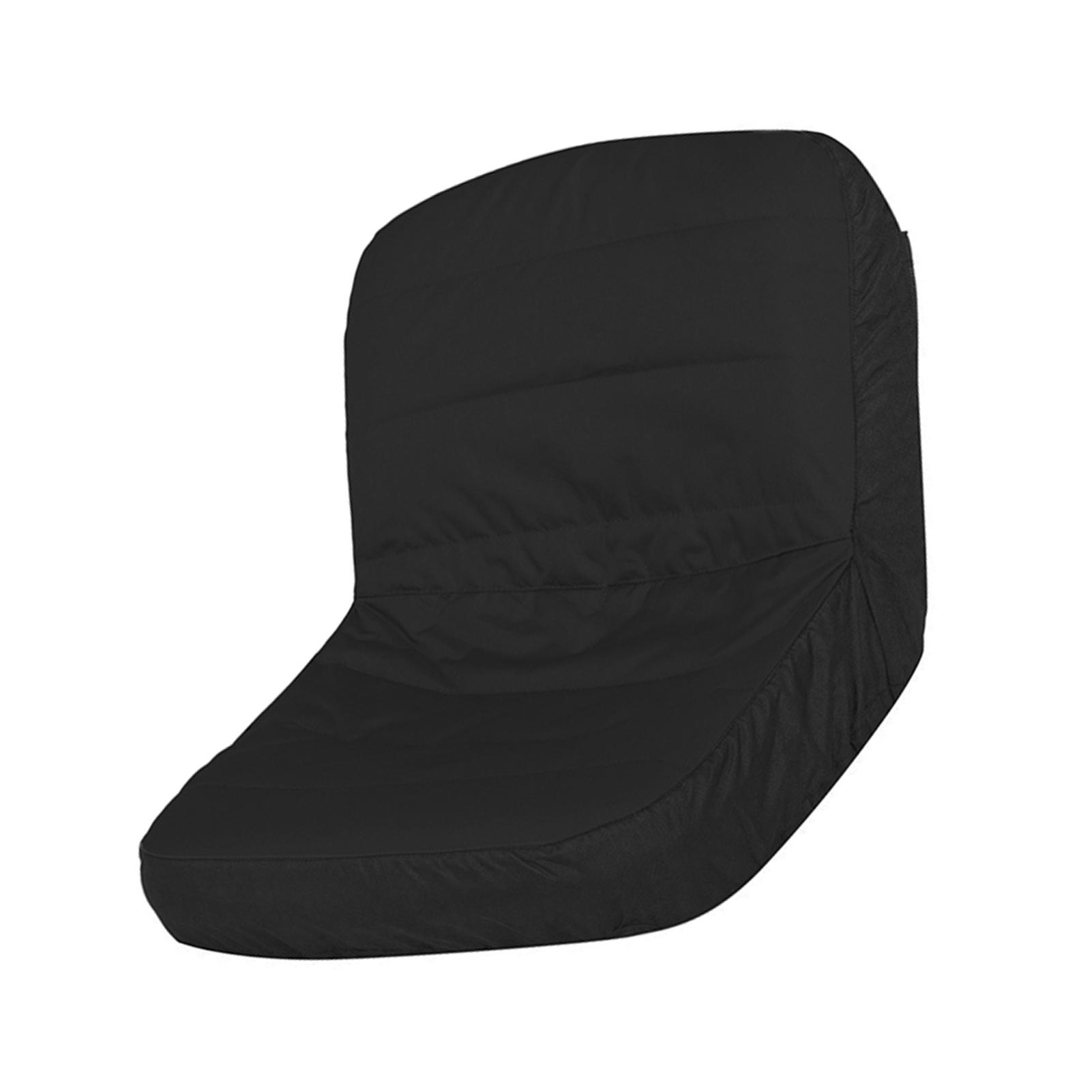 Riding Lawn Mower Seat Cover, 600D Oxford Fabric Tractor Seat Cover, Weatherproof Seat Protector with 4 Pockets, Fits nero