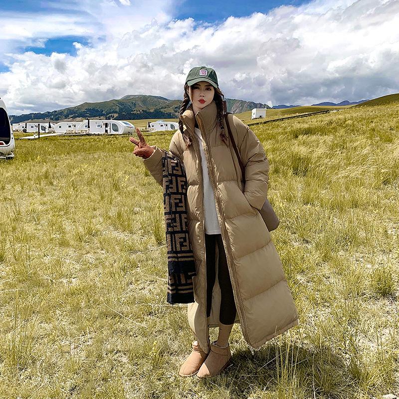 

Женская новая зимняя очень длинная куртка-пуховик до щиколотки, толстая куртка с хлопковой подкладкой XL