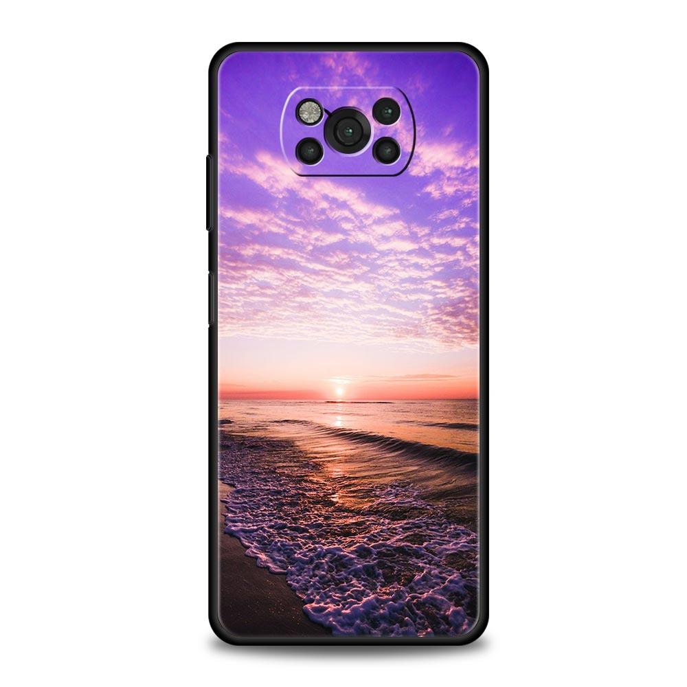 Forest Beach Sunrise Nature Phone Case For Xiaomi Poco X3 NFC M3 F3 F4 M4 X4 Mi Note 12T 12 Pro 10 11 Lite 10T 5G 11T 9T Cover
