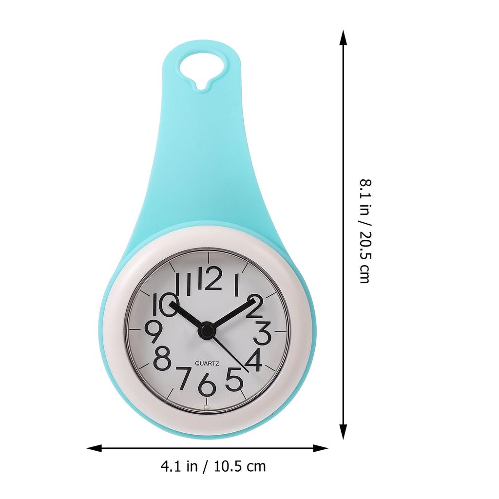 Silent Waterproof Bathroom Wall Clock with Suction Mount Modern Minimalist Design for Shower Room Or Kitchen Moisture Resistant