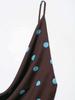 Retro Blue Polka Dot Spaghetti Strap Tank Top for Women - Summer 2026 Collection