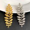 Engood 100Pcs Rhinestone Leaves Button Sewing Trim & Embellishments Craft Buckle for DIY Jewelry Earring Pendants Antique Hair