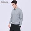 MARK FAIRWHALE Men's Bear Embroidered Polo Sweatshirt