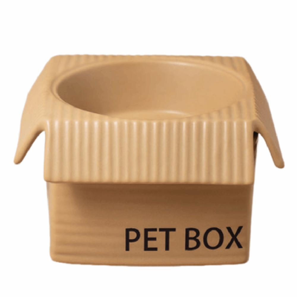 Антирвотная миска для кошек и собак, устойчивая кормушка для питомцев, керамическая миска для кошек, для влажного и сухого корма коричневый