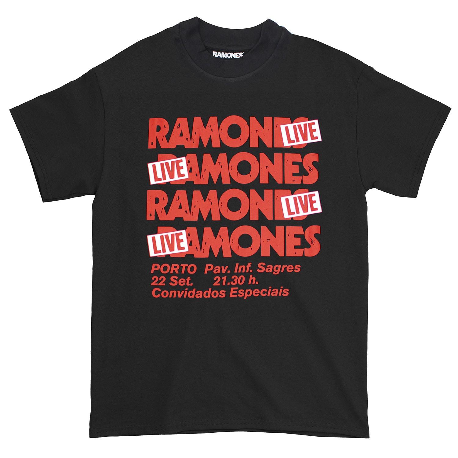 Men s Ramones Concert Oversized Boxy Tee Vintage T-shirt Large Black XXL
