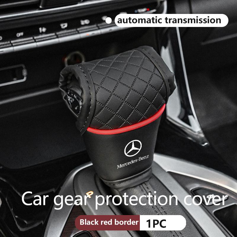 AABIA1 Car Styling Shift Handle Cover Leather Non-slip Automatic Gear Sheath Accessories For Benz CITAN VITO SPRINTER CLS SLK Sport ML