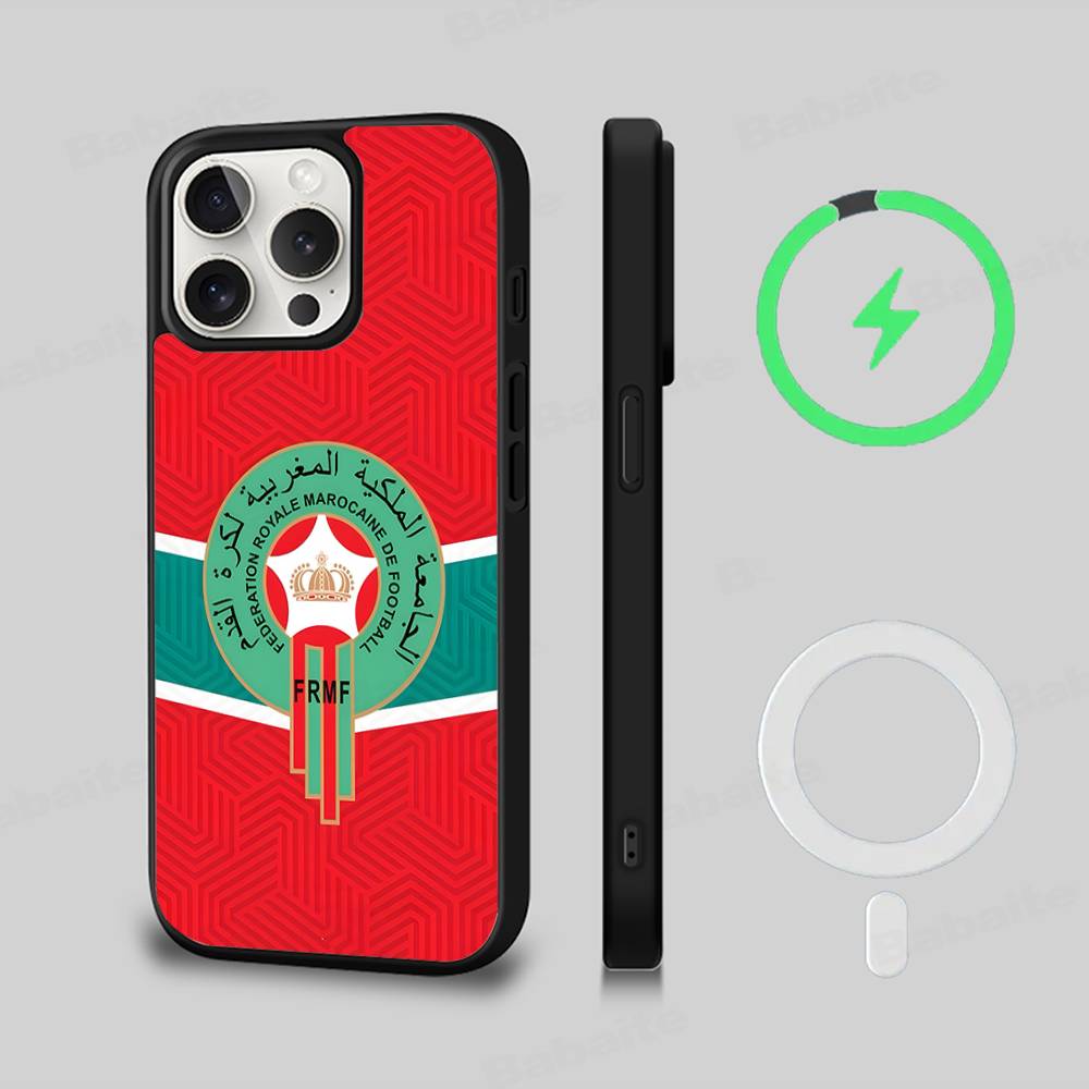 Maroc M-Morocco Flag Magnetic Phone Case For IPhone 17 16 15 14 13 12 Mini 11 Pro Max Plus For Magsafe Cover