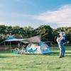 Alocs Tent with canopy 3-4 person waterproof with canopy family camping, camping tent set