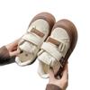 Frühling neue Klettverschluss dicksohlige kleine weiße Schuhe Damenstil Mode Student vielseitig weichsohlige Freizeitschuhe
