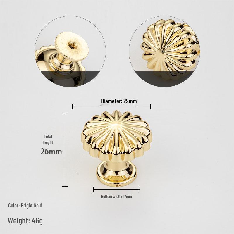 Gold European Modern Kitchen Cabinet Handle