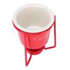 Juego de Tazas para Fondue de Chocolate Taza Multifuncional de Cerámica para Derretir Chocolate con Tenedores Soporte para Tazas para Dulces