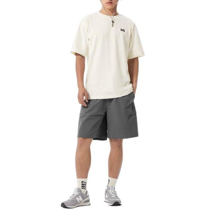 New Balance Attractive Lifestyle Casual Shorts Men's Gray Moderate AMS32369-CTR