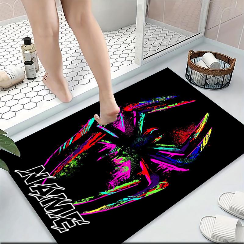 Custom Name Spider-Man Comic Artwork Carpet Rug Customizable Soft Washable Anti-Slip Home Living Room Sofa Mats Personalized Rug. 09097