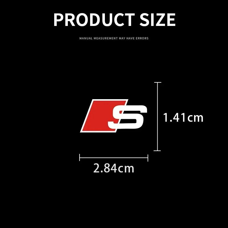 Car logo Interior Sticker Central control Decals Emblem Badge for q2 sline A1 A3 A4 A5 A6 A7 Q3 Q5 Q7 RS3 RS4 RS5 S3 S4 S5 S7