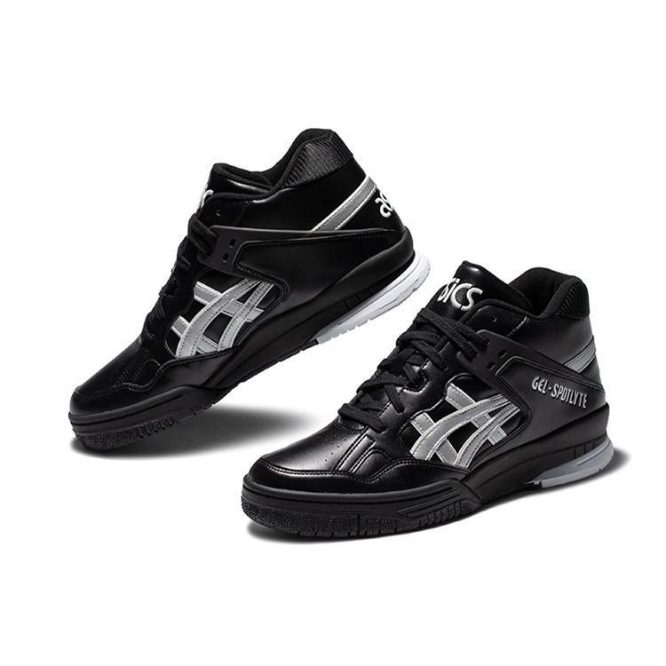Asics Gel-Spotlyte Retro Mid Top Basketball Shoes Unisex Sneakers Black Gray 1203A178-002