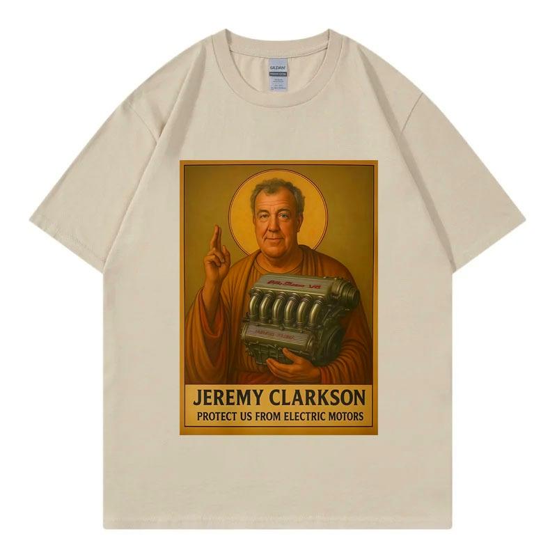 

Джереми Кларксон Защити нас от электромоторов Футболка Top Gear Смешной мем Графическая футболка Унисекс Повседневная мода Свободные футболки 3XL