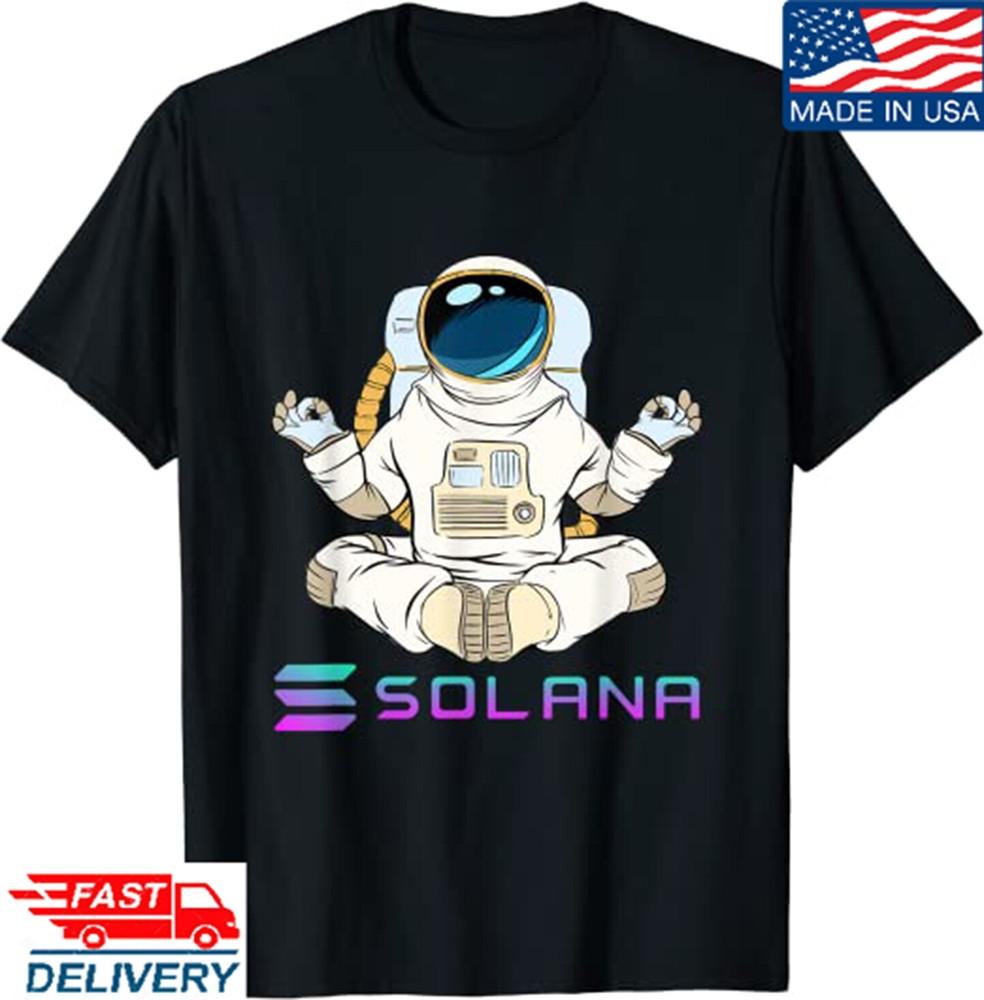 Solana token crypto Coin Cryptocurrency T-Shirt Blockchain SOL,Short Sleeve Unisex T-Shirt M