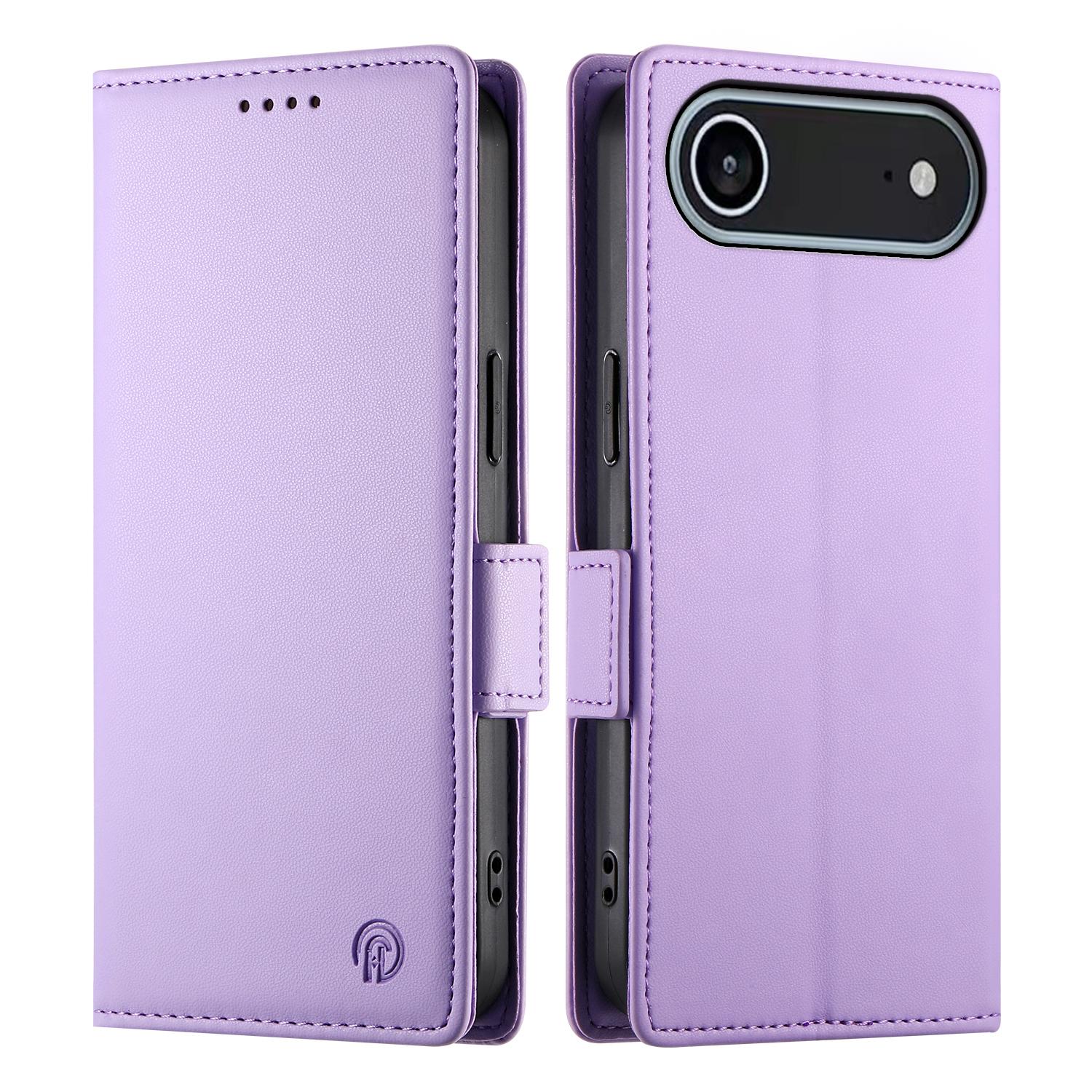 

Для iPhone 17 Чехол-подставка Air Кожаный кошелек Чехол для телефона Purple