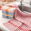10-1pcs Large Grid Cleaning Cloths - Multi-purpose Absorbent Durable Kitchen Towels, Suitable for Kitchens, Outdoors, Cars, and Bathrooms