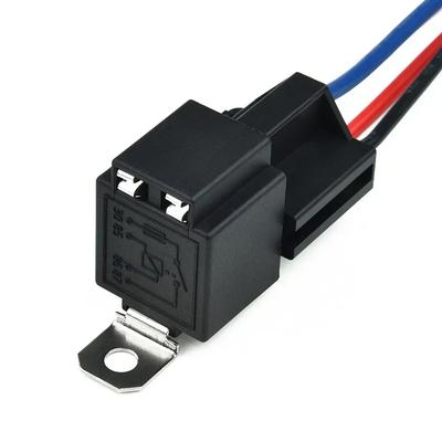 Relé 12V de Alta Qualidade 4 Pinos Com Base de Soquete/Fios/Fusível Incluído 30A Amp SPSTS PST Acessórios Atuo Fusível Incluído 30A Amp