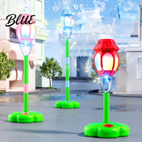 Spring Summer Party Bubbles Automatic Bubble Machine for Kids Blower with Lights And Music Adjustable Height 17-38 Stand Inches Vertical Tower