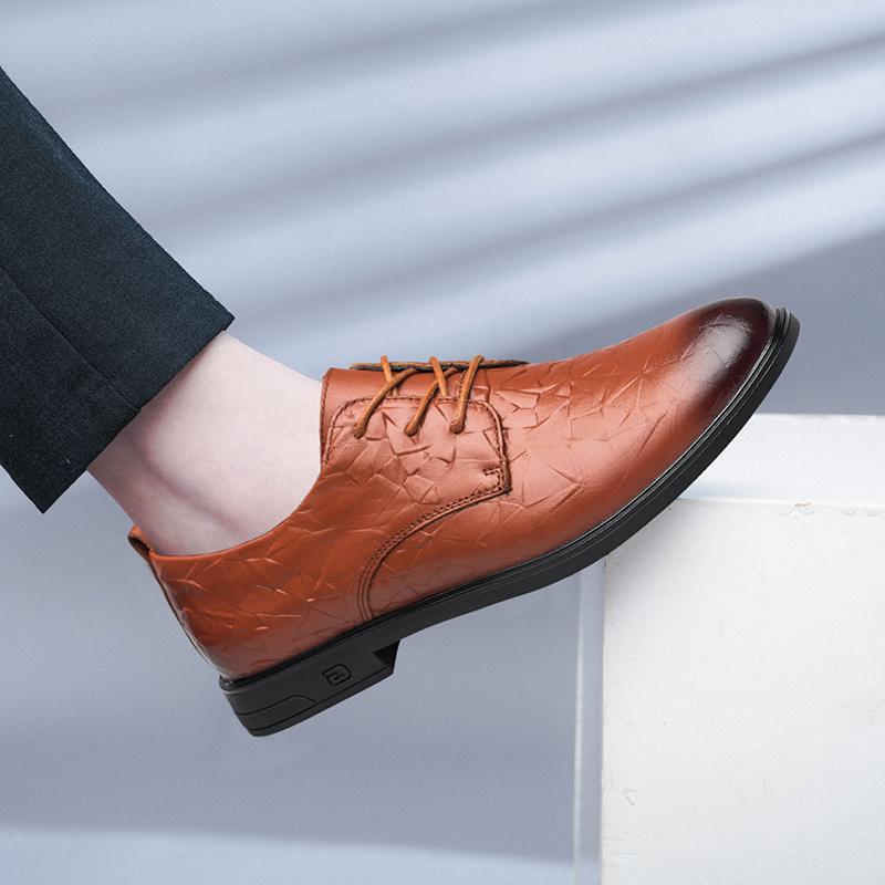 Fashion Mens Leather Shoes Formal Genuine Leather Business Handmade Dress Shoes For Men High Quality Casual Oxfords Luxury Brand