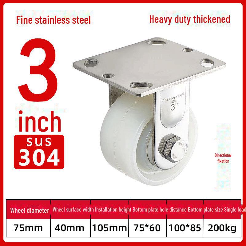 Robustes, wasserdichtes Nylon-Lenkrad aus Edelstahl 304 mit Bremse (4", 5", 6", 8").