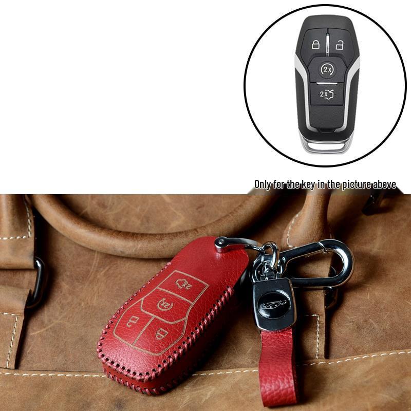 Cowhide Key Case for Lincoln MKX, MKZ, MKC, Taurus, and Mustang Explorer