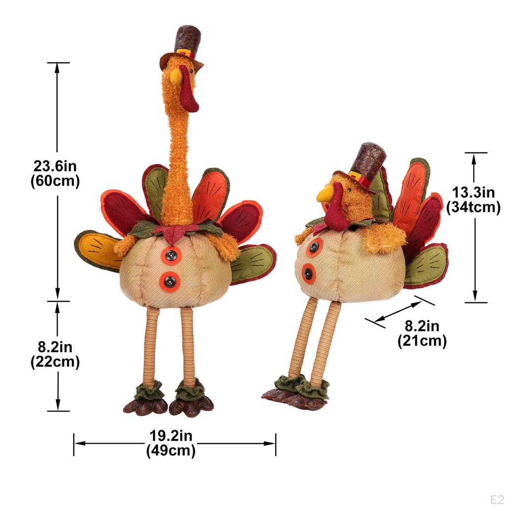 Autumn-Themed Turkey Doll for Festive Table Arrangements