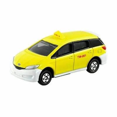 Tomica Taiwan Limited Edition Wish Taxi Diecast Car, Yellow and White, TW-001 [Used]