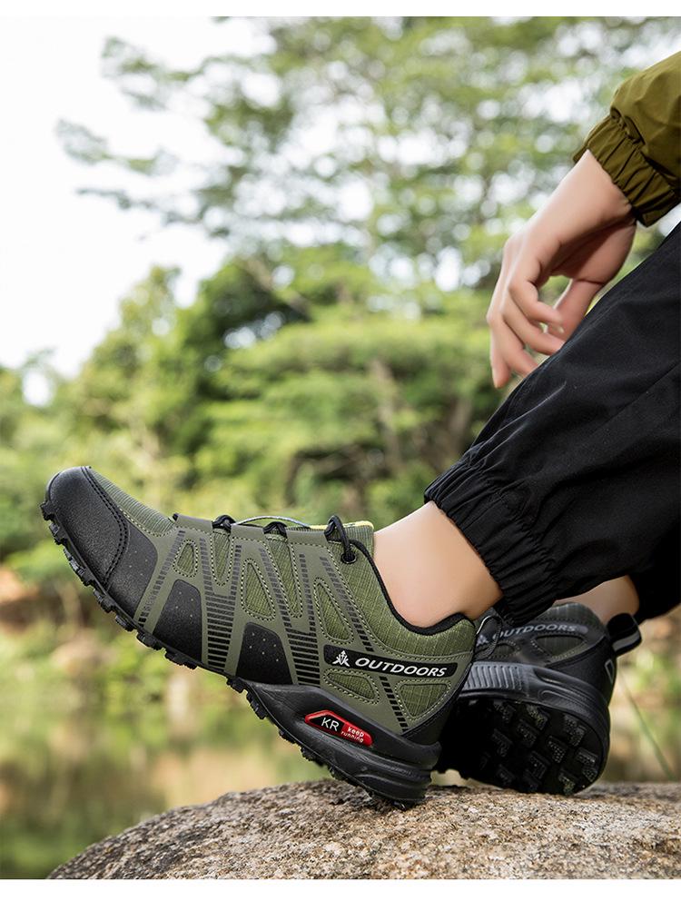 Men's Stylish, Lightweight, Breathable Outdoor Shoes - Casual and Trendy, Large Size Hiking and Mountaineering Footwear.
