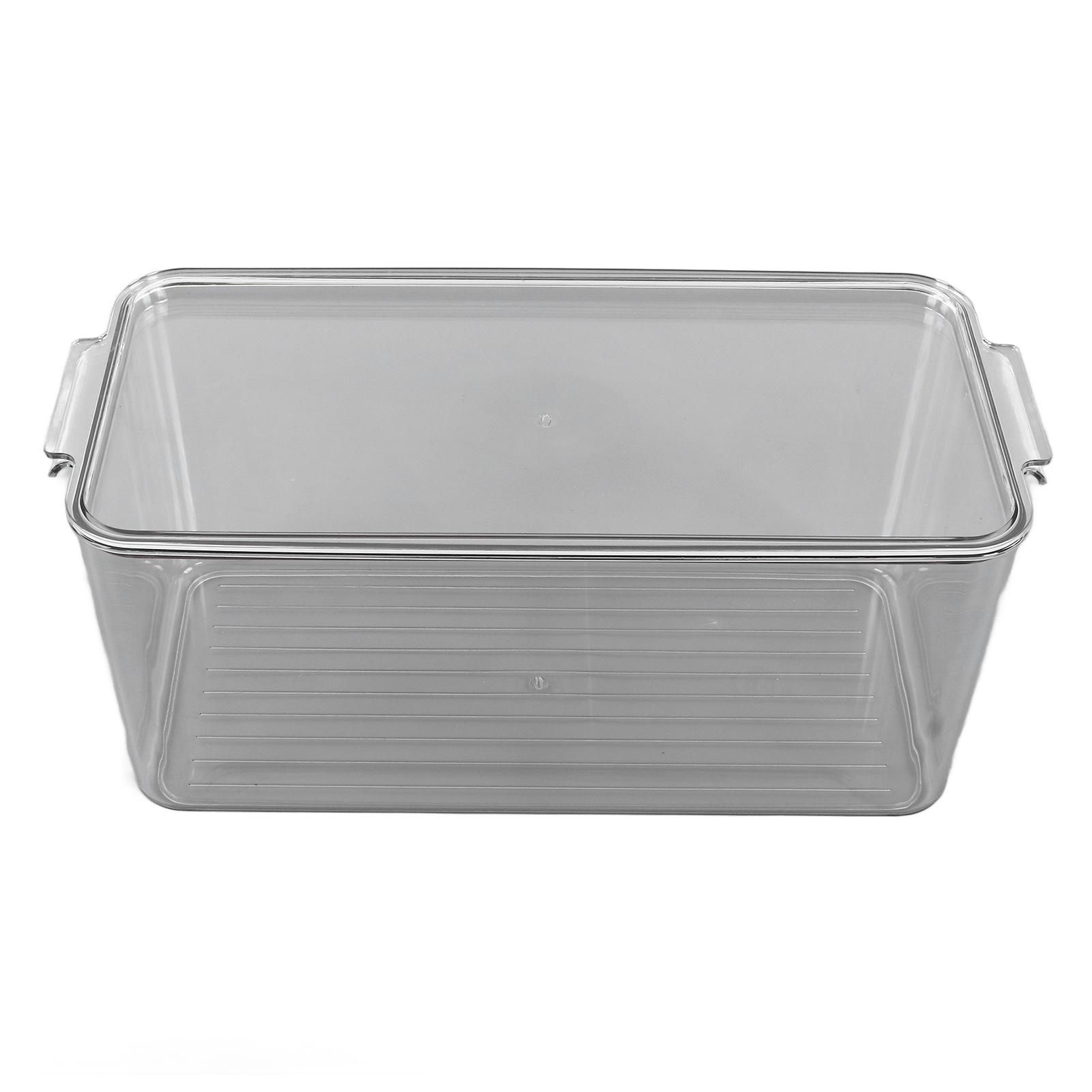 Plastic Storage Box Stackable Refrigerator Kitchen Clear Plastic Fruit Vegetable Preservation Storage Box