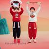Balabala Kids' New Chinese Style Fleece-Lined Two-Piece Set