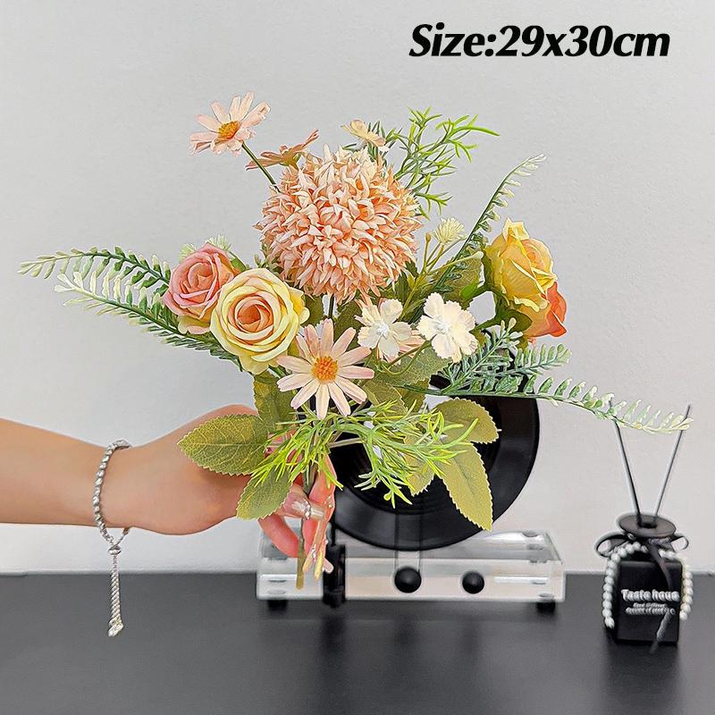 Fake Plants Artificial Flower Bunch Room Decor Decorative Fake Flower Desk Accessories Wedding Party Flower Supplies