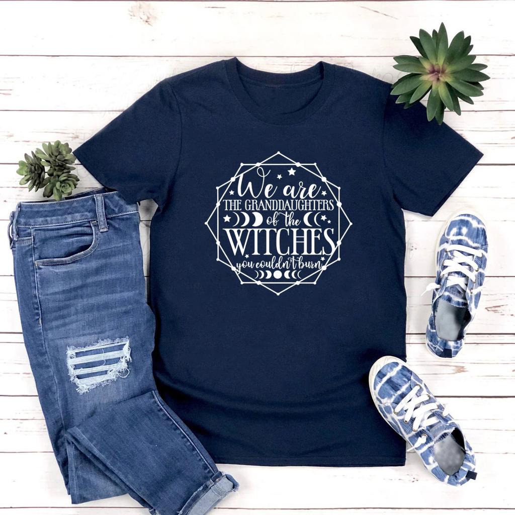 We Are Granddaughters of The Witches You Couldnt Burn T Shirt Salem Witch Tshirt Witchy Clothing Mystic Tee Halloween Shirt Top