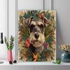 Schnauzer and grass bushes Pattern  3pcs 100% Round Full Drill 5D DIY Diamond Painting Embroidery Cross Stitch Rhinestone Décor