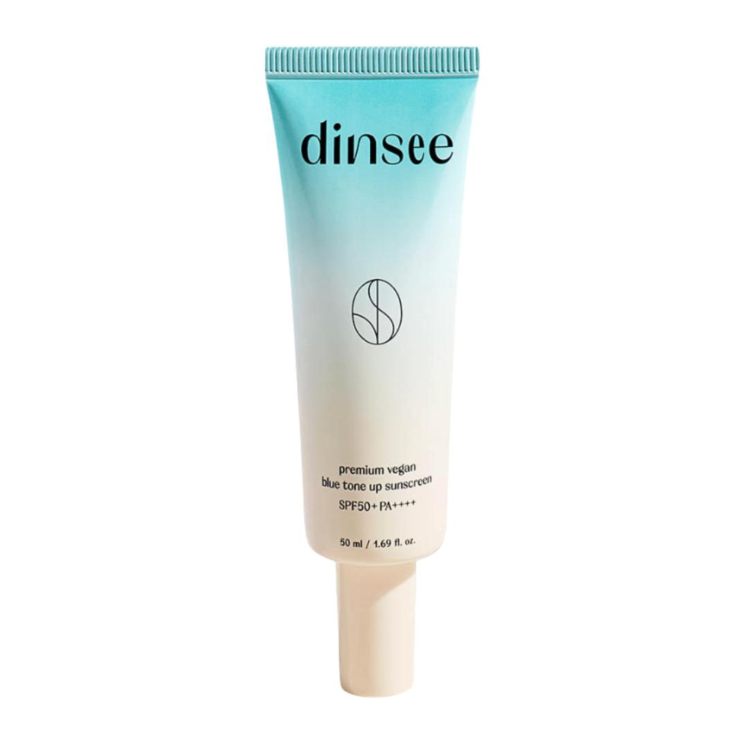 Dinsee Prémiový vegánsky tónovací opaľovací krém Blue SPF50+ PA++++ 50ml 1ea white